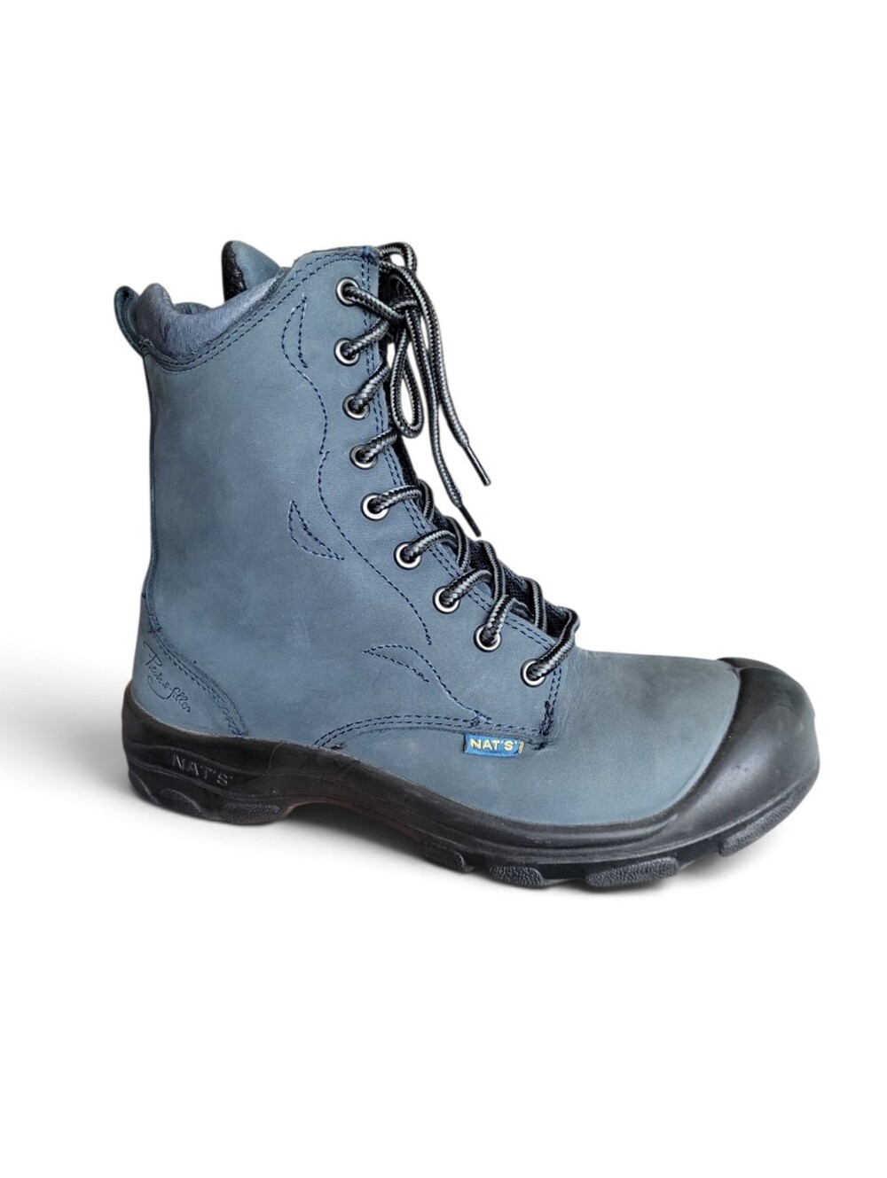 Pilote & Filles Ladies Protective work boot Steel Toe Dusty Blue color size 9